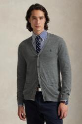 Ralph Lauren gyapjú kardigán RWS-Longsleeve sötétkék, 710946144 - szürke M