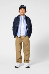 BOSS gyerek ing pamutból - kék 126 - answear - 25 990 Ft