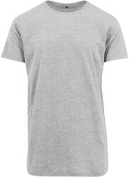 Build Your Brand Hosszított férfi póló - Szürke melírozott | 2XL (BY028-1000035967)