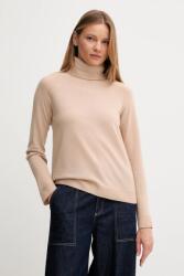 Benetton pulóver gyapjúkeverékből könnyű, bézs, garbónyakú, 1035D2551 - bézs S - answear - 26 990 Ft