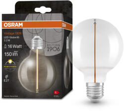 OSRAM LED dekoratív izzó G95 gömb alakú E27 2.2W = 16W 150lm 2700K Meleg 320° Izzószál Vintage 1906 Osram (4099854049910)