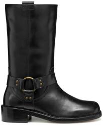 Geox bőr csizma D NALVIA fekete, lapos talpú, D565QC 000FF C9999 - fekete Női 40