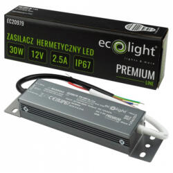 ECOLight LED tápegység IP67 hermetikus 30W 12V Premium Ecolight (ECOZAS0760)