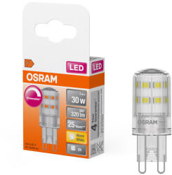 OSRAM LED kapszulaizzó G9 3W = 30W 320lm 2700K Meleg 300° Szabályozható LED PIN Osram (4058075607286)