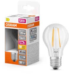 OSRAM LED izzó A60 E27 2.2W = 25W 300lm 2700K Meleg CRI90 300° Izzószálas, szabályozható fényerejű SUPERSTAR PLUS CLASSIC Osram (4099854084034)