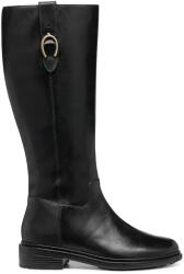 GEOX bőr csizma D WALK PLEASURE fekete, lapos talpú, D46TGD 00043 C9999 - fekete Női 36