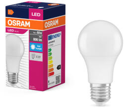 OSRAM LED izzó A60 E27 8W = 60W 806lm 6500K Hideg 150° VALUE CLASSIC Osram (4099854109829)