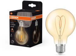 OSRAM LED dekoratív izzó G80 gömb alakú E27 4, 9 W = 40 W 470 lm 2200 K Meleg CRI90 300° Borostyánsárga, szabályozható Vintage 1906 Osram (4058075836860)