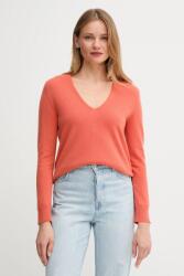 Benetton gyapjú pulóver könnyű, narancssárga, 1002D401Y - narancssárga M