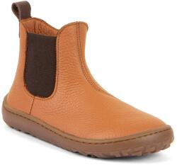 Froddo pantofi barefoot pentru copii CHELYS Cognac G3160245-1 | pantofi de gleznă pentru copii cu fermoar | încălțăminte din piele cu talpă flexibilă - 36