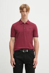 HUGO poló fekete, sima, 50467344 - burgundia XXL