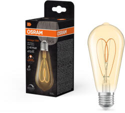 OSRAM LED dekoratív izzó ST64 Edison E27 4.9W = 40W 470lm 2200K Meleg CRI90 300° Borostyánsárga, szabályozható Vintage 1906 Osram (4058075836983)
