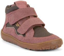Froddo Pantofi barefoot pentru fete Froddo TEX AUTUMN Gray/Pink G3110266-17 | încălțăminte pentru copii cu prindere cu velcro | pantofi din piele cu membrană și talpă flexibilă - 32