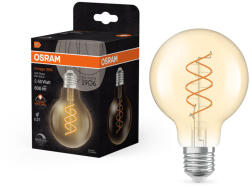 OSRAM LED dekoratív izzó G80 gömb alakú E27 8W = 60W 806lm 2200K Meleg CRI90 300° Szabályozható Borostyán Vintage 1906 Osram (4058075836846)