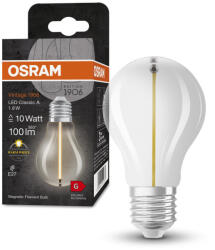 OSRAM LED dekoratív izzó A60 E27 1.8W = 10W 100lm 2700K Meleg 320° Izzószál Vintage 1906 Osram (4099854049972)