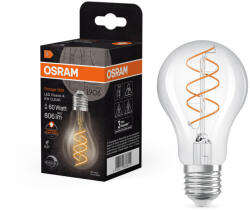 OSRAM LED dekoratív izzó A60 E27 8W = 60W 806lm 2200K Meleg CRI90 300° Szabályozható izzószálas Vintage 1906 Osram (4058075836624)