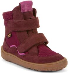Froddo cizme barefoot de iarnă pentru fete TEX WINTER TL Bordeaux G3160247-6T | încălțăminte pentru copii cu închidere velcro | încălțăminte din piele cu membrană și talpă flexibilă - 28