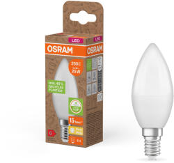OSRAM LED izzó B37 gyertya E14 3.3W = 25W 250lm 2700K meleg 220° Osram PCR lámpák (4058075831926)