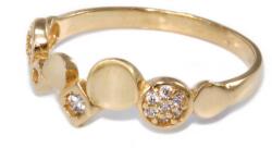 Ékszershop Körös-kockás köves arany gyűrű (1317774)