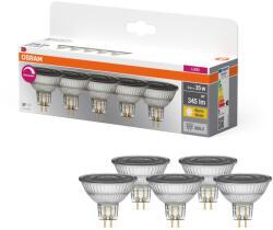 OSRAM 5x LED izzó MR16 reflektor GU5.3 5W = 35W 345lm 2700K Meleg CRI90 12V 36° Szabályozható foglalat Osram (4099854352393)