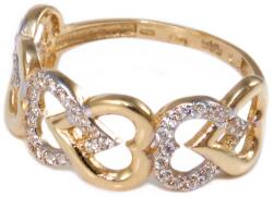 Ékszershop Köves szívecskés arany gyűrű (1317773)