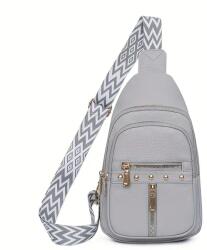  Női Testtáska - Szegecses- Szürke- (VR3616098-1-1)