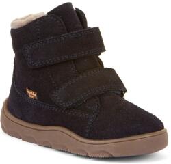 Froddo pantofi barefoot de iarnă pentru băieți ZERU TEX FURRY Dark Blue G2110151 | încălțăminte de iarnă pentru copii cu închidere cu Velcro | încălțăminte din piele cu membrană și talpă flexibilă - 25