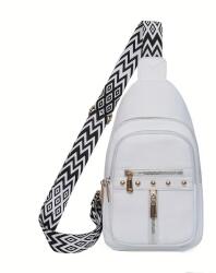  Női Testtáska - Szegecses- Fehér- (VR3616098)