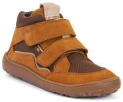 Froddo Pantofi barefoot pentru copii Froddo TEX AUTUMN Cognac G3110266-4 | pantofi pentru copii cu închidere cu scai | încălțăminte din piele cu membrană și talpă flexibilă - 38