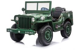 Mamido Gyermek elektromos Jeep Willys 24V 4x4 háromüléses zöld (S-JH-101-24V-GREEN) - mamido
