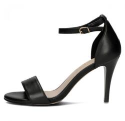 Filippo Sandale dama, negru, elegante, din piele naturala, cu toc, Filippo DS4430-23-BK-Negru (Marime: 39) (DS4430-23-BK-Negru-39)