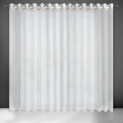 Takoy Perdea MERIL din micro-plasă netedă și mată cu dantelă aurie decorativă de 300 x 250 cm