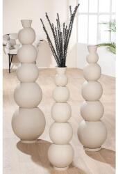  „Rotonda Nagy méretű fém padlóváza, krém színben érdes matt felülettel - 76cm