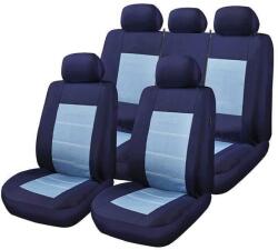 Ro Group Huse Scaune Auto Skoda Octavia 2 - RoGroup Blue Jeans, cu fermoare pentru bancheta rabatabila, 9 Bucati