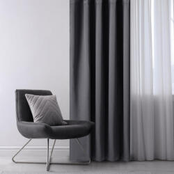 decoDoma Draperie groasă blackout RESTILO grafit 140 x 245 cm set 2 buc