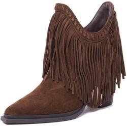 Alma En Pena Botine elegante din piele întoarsă, ALMA EN PENA, I250710 CROSTA CAMEL