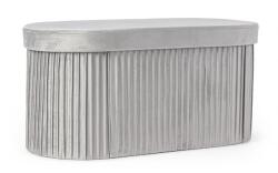 Bizzotto Banca catifea gri Jocelyn 76x38x38 cm (0730181) Canapea