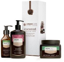 Arganicare Set trio cu Ulei de Cocos pentru hranirea intensa a parului, Arganicare