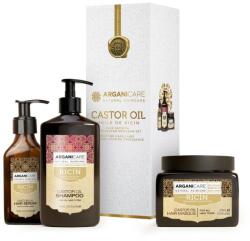 Arganicare Set trio cu Ulei de Ricin pentru accelerarea cresterii parului, Arganicare