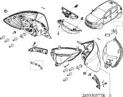 Original Renault Lampa spate ORIGINAL RENAULT 265550577R (265550577R)