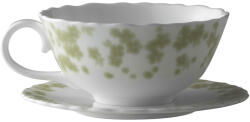 Wik & Walsøe Zöldteás bögre csészealjjal 30 cl Slåpeblom kollekció - Wik & Walsøe