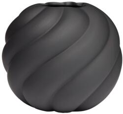 COOEE Twist golyós váza, 20 cm, fekete - COOEE