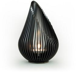 Glowbus Fém gyertyatartó Growdrop M, fekete acél - Glowbus