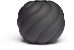 COOEE Twist Ball váza, 12 cm, fekete - COOEE