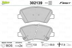 VALEO set placute frana, frana disc VALEO ESSENTIAL 302139 (302139)