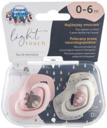 Canpol babies Canpol babies, Bonjour Paris, suzeta din silicon, simetrica, 0-6m, 2 buc. , roz