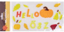  IRIS ablakzselé "hello ősz" felirat, tök és falevelek 15 x 30cm (312858) - bestbyte