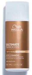 Wella Ultimate Smooth hidratáló sampon száraz és fénytelen hajra, szkvalánnal és Omega 9-cel, antisztatikus hatással, 50 ml
