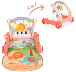 Moni Music walker 2in1 járássegítő és játszószőnyeg pink