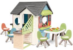 Smoby Căsuță de grădină cu bufet Chef House DeLuxe Smoby cu loc de stat variantă extinsă supraetajată (SM810256-C) Casuta pentru copii
